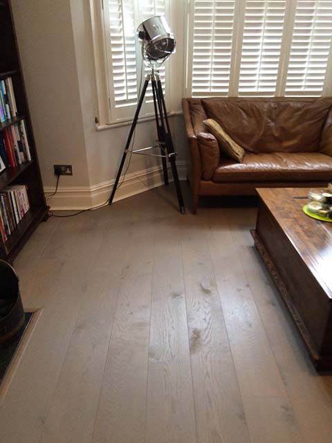 Hardwood floor dark style in living room